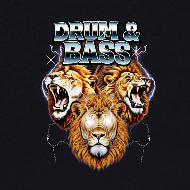 DRUM AND BASS  - Lightning Eye Lion by DISCOTHREADZ 